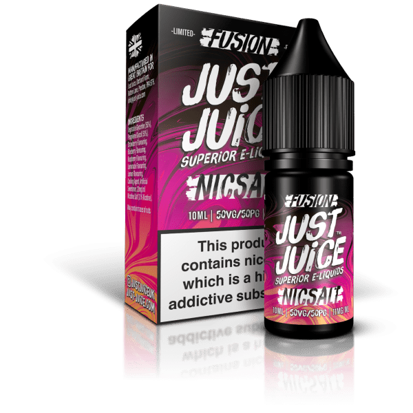 JUST JUICE FUSION 10ML SALT NICOTINE - FRUITY BLACKBERRY BLUEBERRY STRAWBERRY LEMONADE DRINK